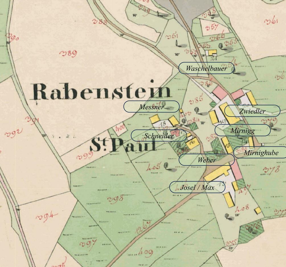 Rabenstein im Franziszeischen Kataster